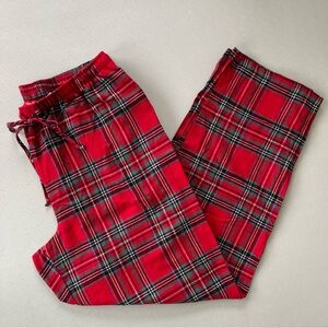 Classic Brinkley Plaid Red Women's Cotton Pajama Pants Sz L